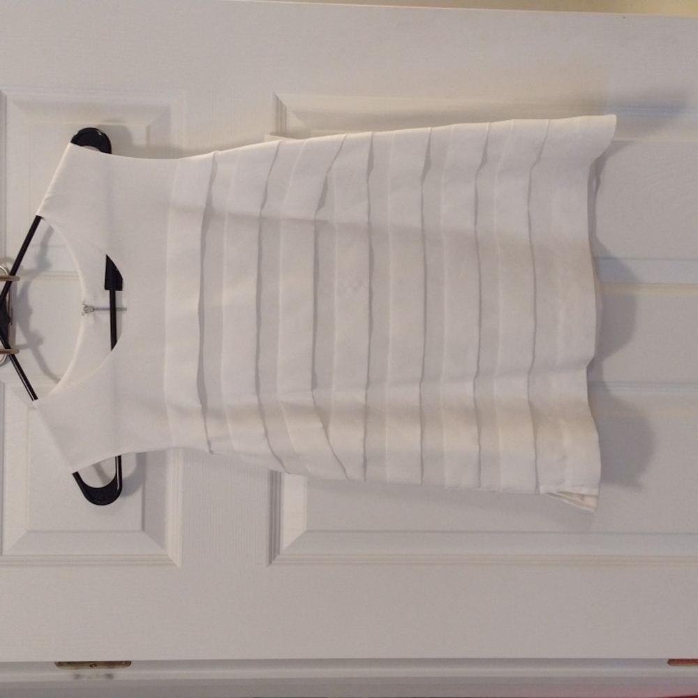 Karl Lagerfeld White 'Striped' Top with small run